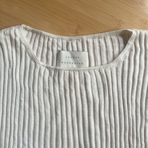 Lauren Manoogian Bateau Neckline Three-Quarter Sleeve Top in Size 1 - Picture 7 of 7